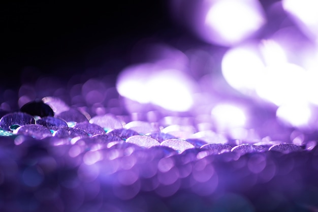 Close up on purple sequins