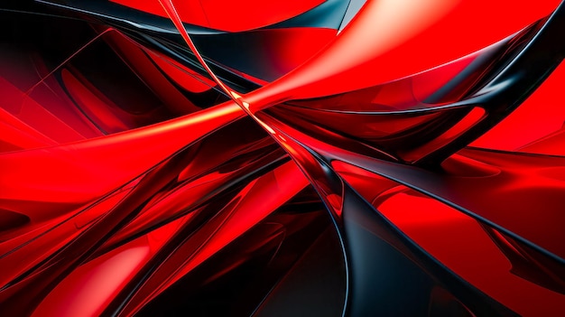 Close up of red and black background with lines Generative AI