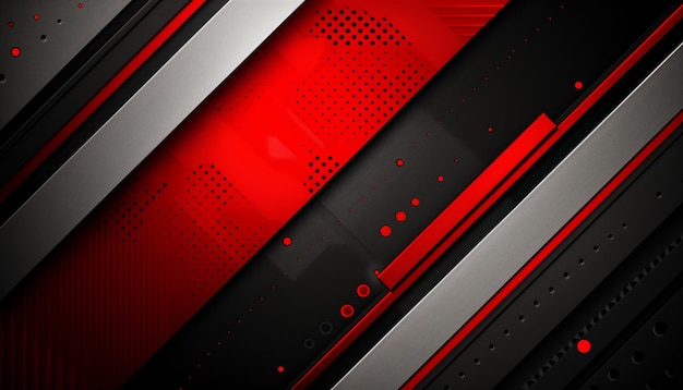 a close up of a red and black background with a metallic strip