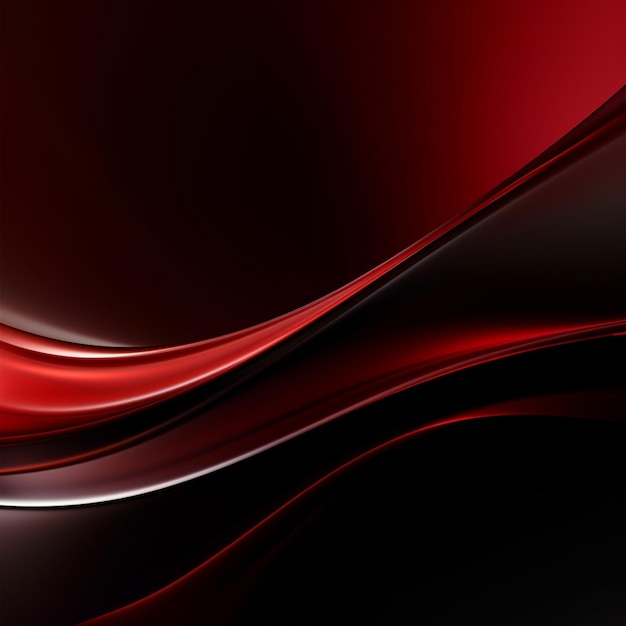 a close up of a red and black background with a smooth wave generative ai