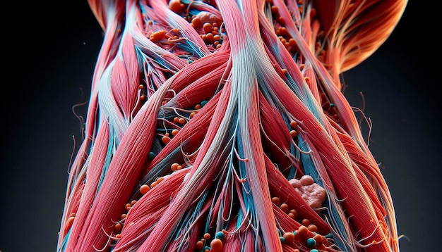 Photo a close up of a red and blue colored hair with different colors