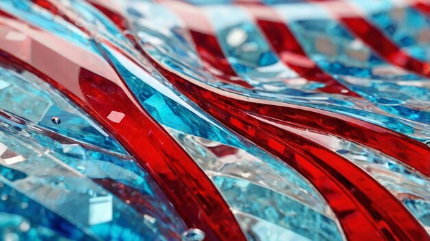 Photo a close up of the red blue and white glass beads