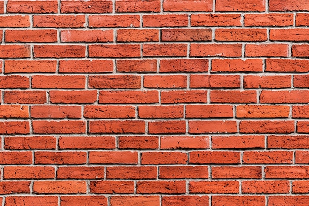 Photo a close up of a red brick wall with white mortar