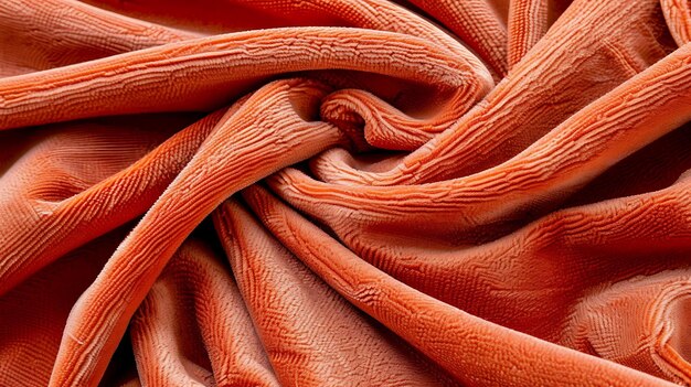 Photo a close up of a red fabric with a very large pattern