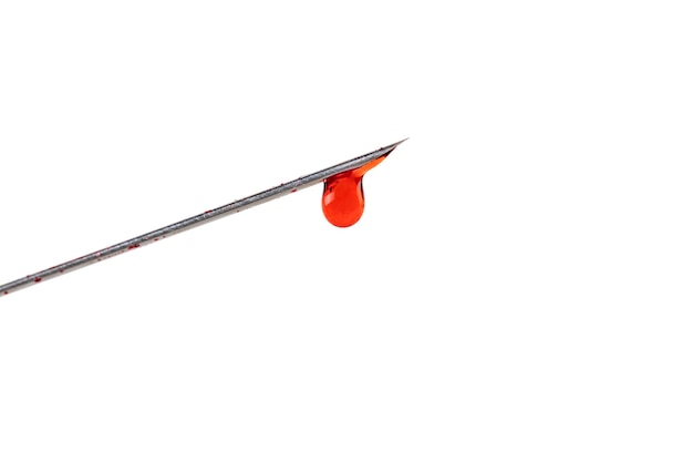 Close-up of red umbrella against white background