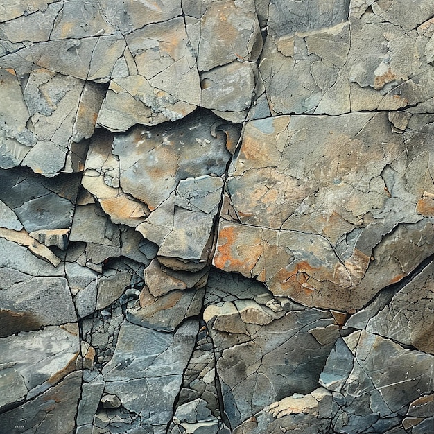 a close up of a rock wall with a number of rocks