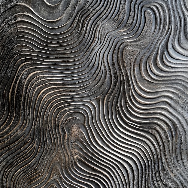 Photo a close up of a rock with a pattern of wavy lines