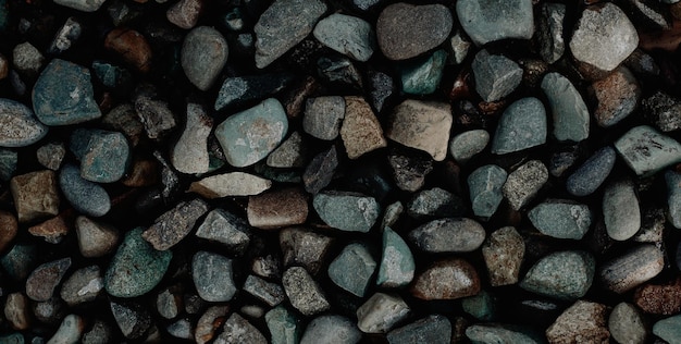 A close up of rocks on the ground