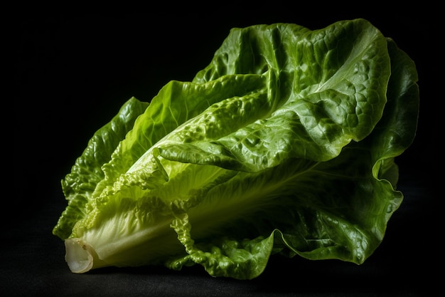 A close up of a romaine lettuce