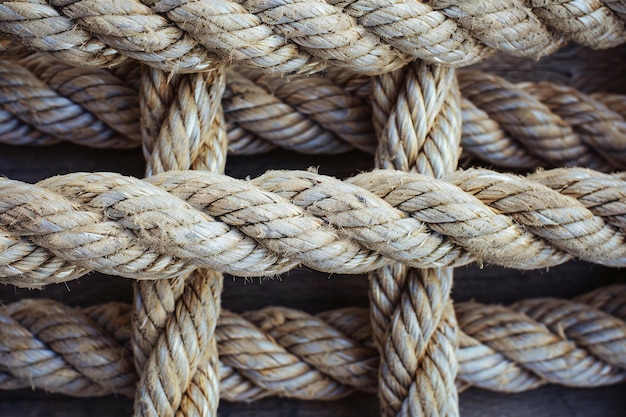 a close up of a rope with rope and rope on it