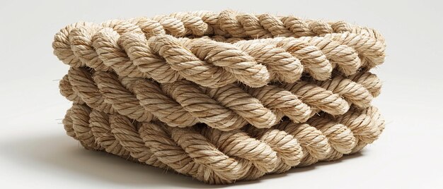 a close up of a rope wrapped in a knot on a white surface generative ai