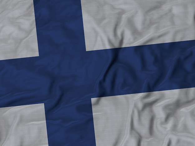 Close up of Ruffled Finland flag