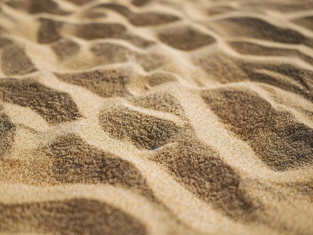 Photo a close up of a sand with a pattern of a heart on it