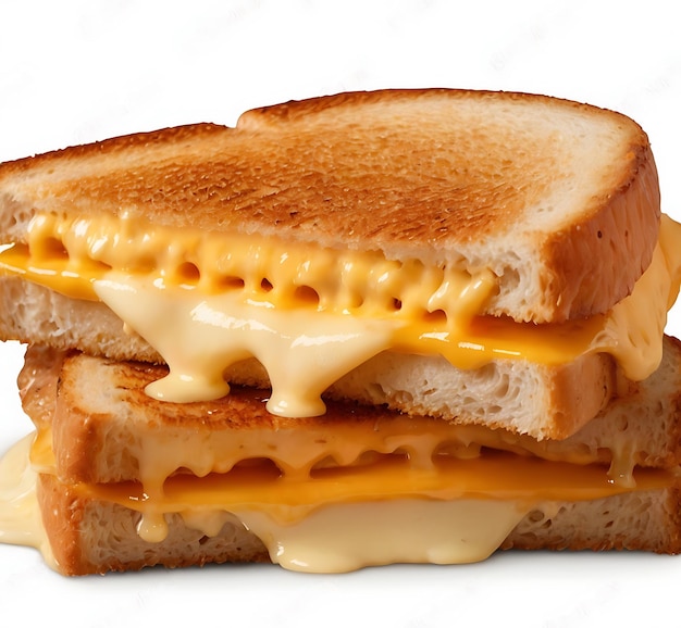 a close up of a sandwich with cheese and meat