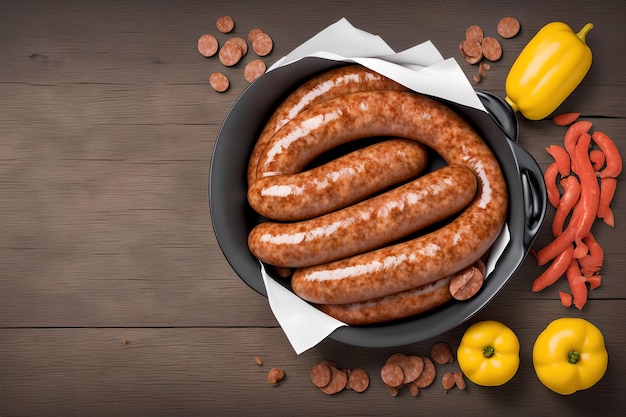 Close up of sausage generative art by AI