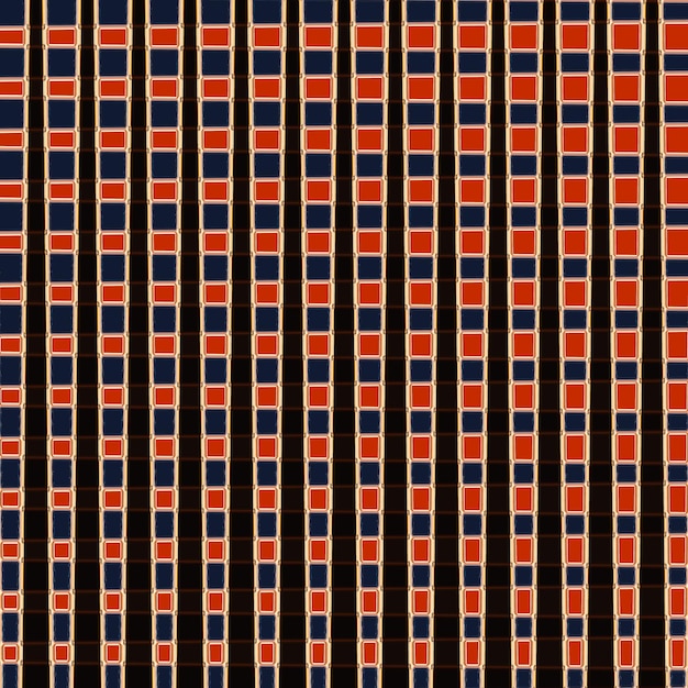 Photo a close up of a screen with orange and red squares