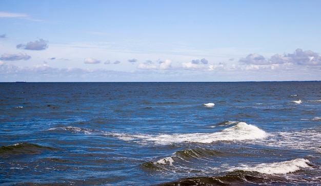 Close up on Sea waves