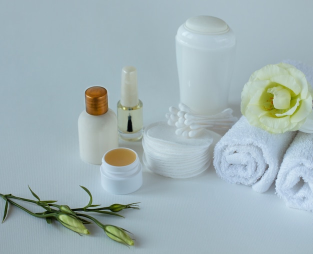 Close up of the set for body care