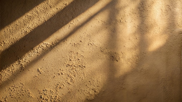 Photo a close up of a shadow of a tree on the sand