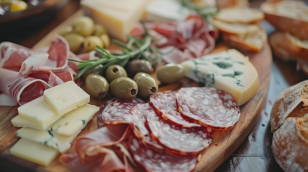 A Close Up Shot of a Beautifully Arranged Charcuterie Platter