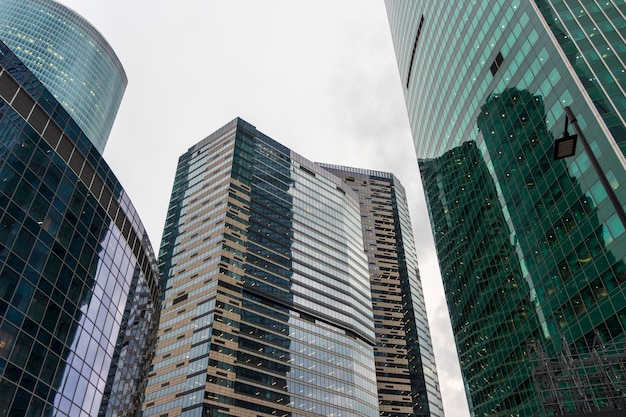 Close up shot of modern buildings Architecture