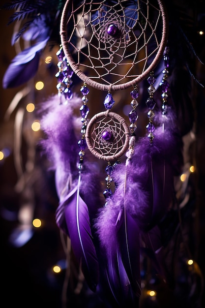 Close up_shot_of_textured_purple_feathers