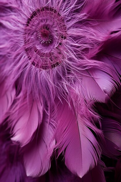 Close up_shot_of_textured_purple_feathers