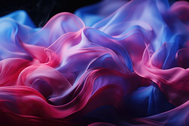 Close up of a smoky abstract color background generative IA