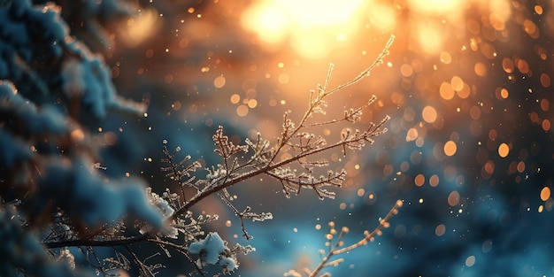 Close Up of SnowCovered Tree