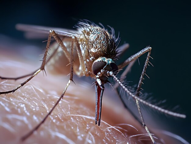 Photo a close up of a spider with a green nose