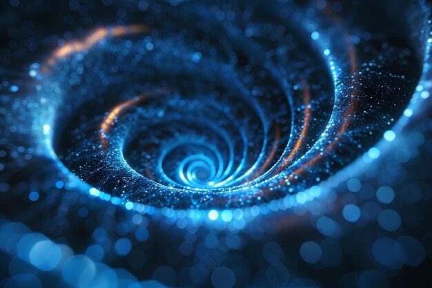 A close up of a spiral on a blue background