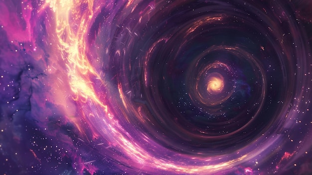 a close up of a spiral in a galaxy with a star field generative ai