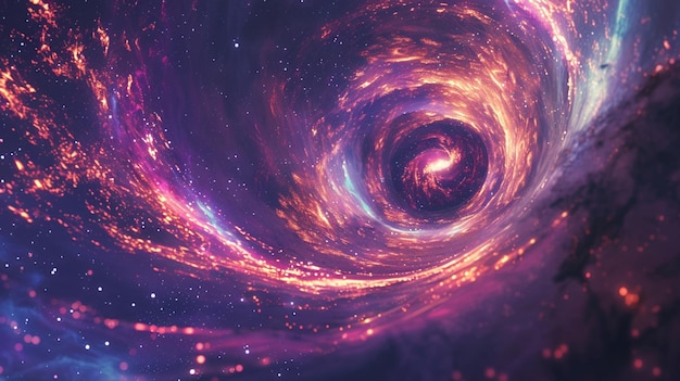 a close up of a spiral shaped object in a galaxy generative ai