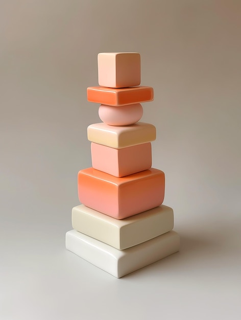 Photo a close up of a stack of soap bars on a white surface