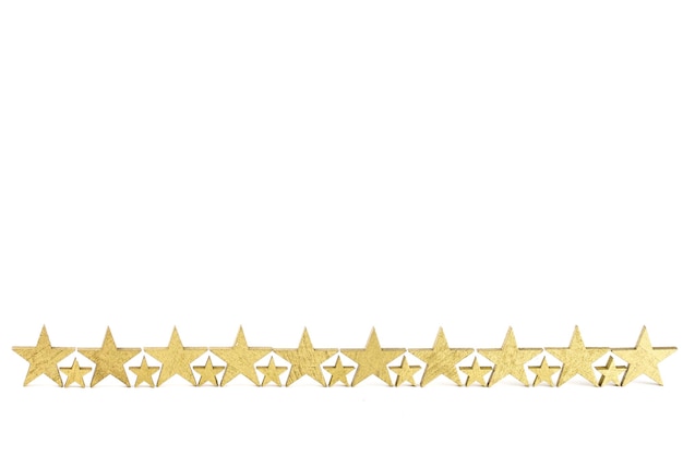 Close-up of star shape decorations on white background