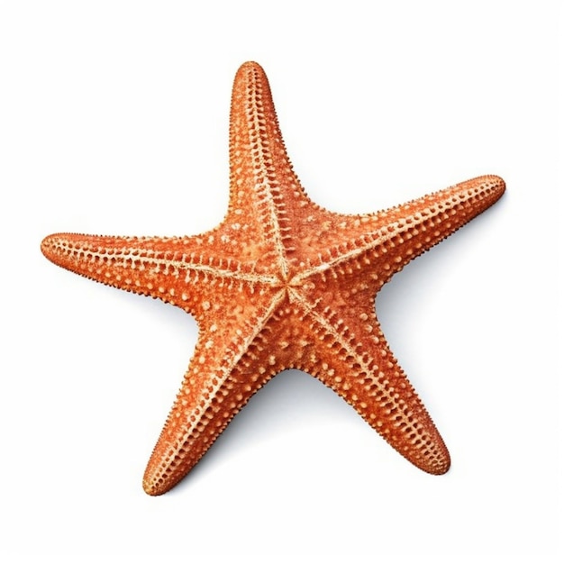 a close up of a starfish on a white surface generative ai