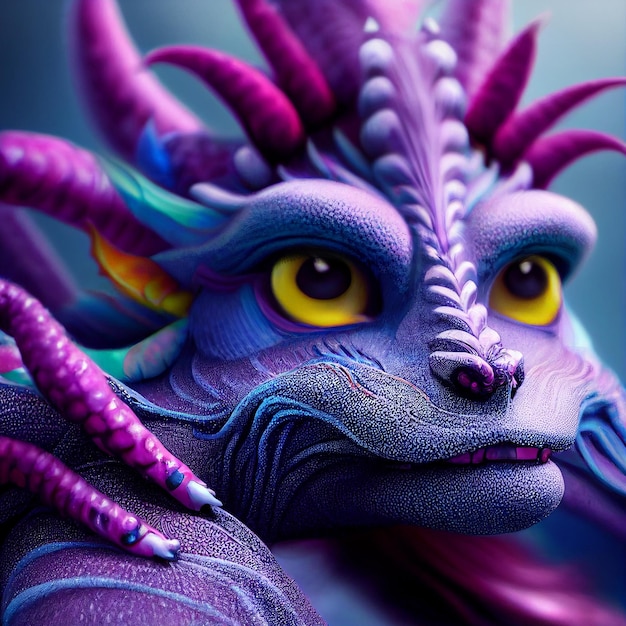 Close up of a statue of a dragon generative ai