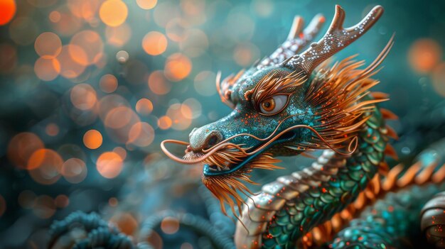 Close Up of a Statue of a Dragon