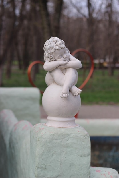 Close-up of statue in park