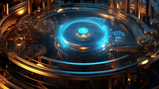 A close up of a stove with a blue light that is lit up.