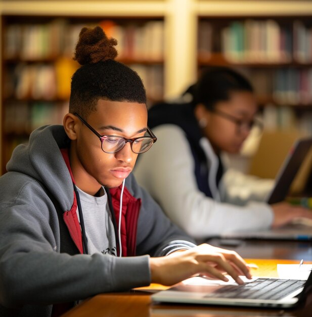 A close-up of a students face, education stock images