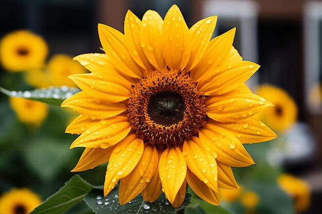 a close up of a sunflower with a clear background