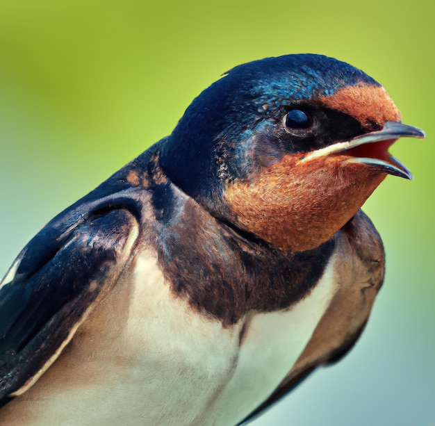 Close up of swallow created using generative ai technology