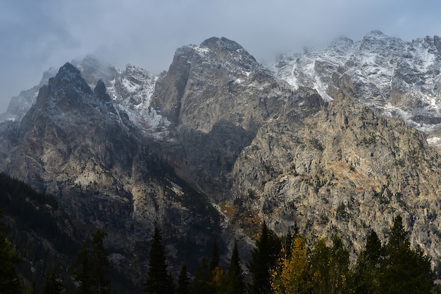 Close up Teton Range in Grand Teton National Park, Landscape Photography.