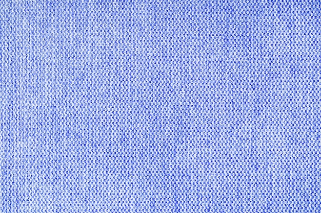 Close up texture of blue coarse weave upholstery fabric Decorative textile background