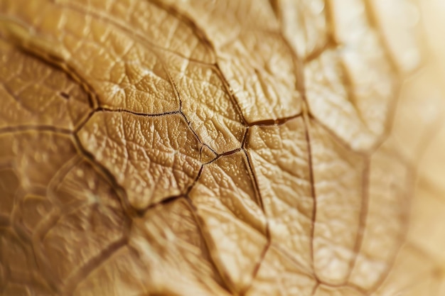 Close up Texture of Brown Leather Material Detail