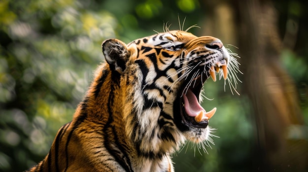 Close Up of a Tiger Roaring