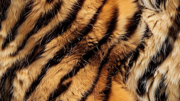 Photo a close up of a tigers fur with the stripes of stripes