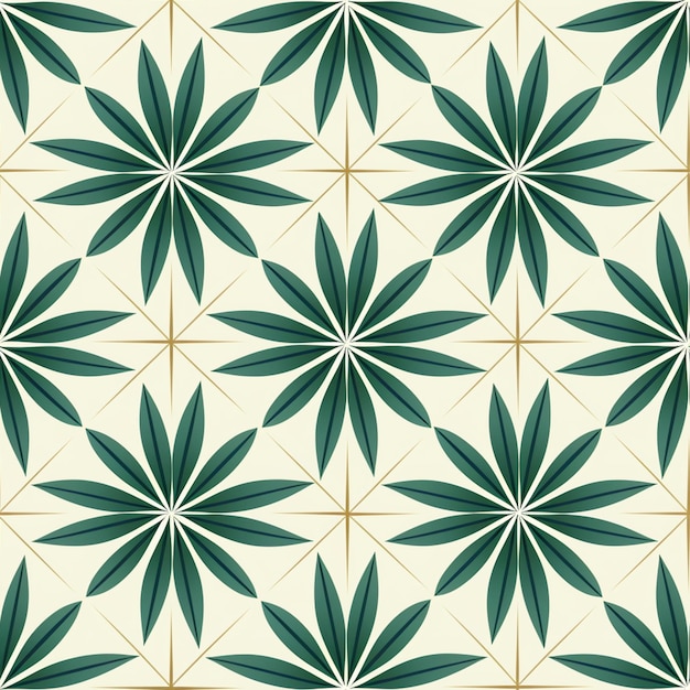 A close up of a tile with a pattern of leaves generative ai