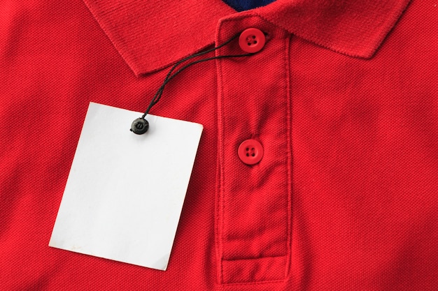 Close up top view of man polo shirt 